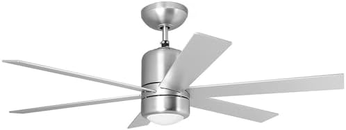 Oregsazo CP 50120 Ventilador de Techo con Luz y Mando a Distancia, 6 Aspas, 120 cm de Diámetro para Sala, Temporizador, 