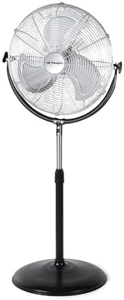  Orbegozo PWS 1950 Ventilador de Pie para Trabajo, 3 Velocidades, Aspas Metálicas, 155 W, Negro y Plateado
| Orbegozo PW