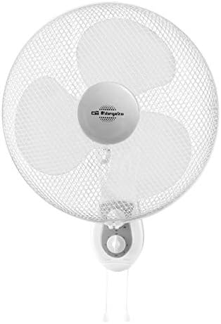 Ventilador de pared Orbegozo WF 0139 oscilante para habitación, 40 W, 3 velocidades, inclinable y con temporizador