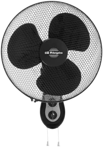  Orbegozo Ventilador de pared, 40 W, 3 velocidades, temporizador, negro
| Orbegozo WF 0141, Ventilador de pared, 40 W, 3