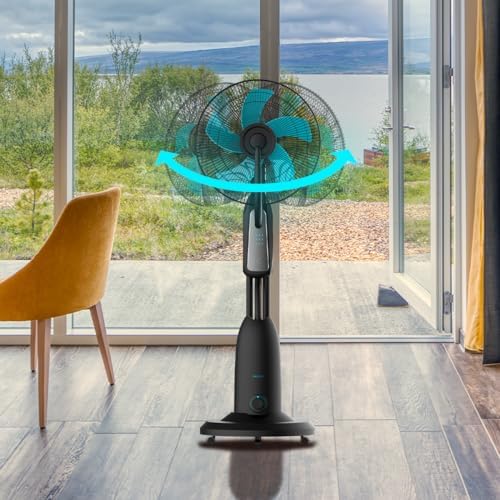  Cecotec Ventilador Nebulizador de Agua EnergySilence 590 Freshessence - Oscilante y Silencioso para Duerme Bién
| Cecot