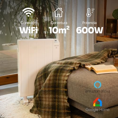  Mellerware Emisor Térmico Bajo Consumo Comfy! 600W | Radiador Eléctrico Potente 10m2 Google Home
| Mellerware Emisor Té