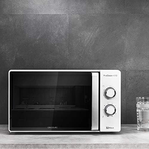 Cecotec Microondas con Grill ProClean 4110 | Potencia 700W, Grill 800W, Capacidad 23 L, Revestimiento Ready2Clean, Tecno