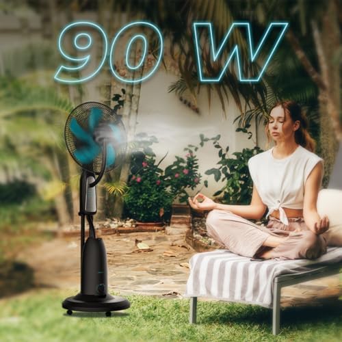  Cecotec Ventilador Nebulizador de Agua EnergySilence 590 Freshessence - Oscilante y Silencioso para Duerme Bién
| Cecot